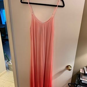 Splendid Coral Ombré Maxi Dress